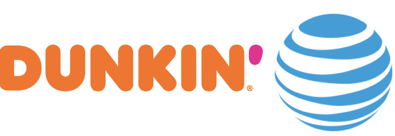 Dunkin' Donuts/AT&T/The Refinery/Fitness First Logo